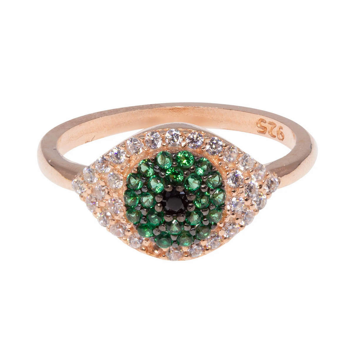 Seeing Green Evil Eye Ring