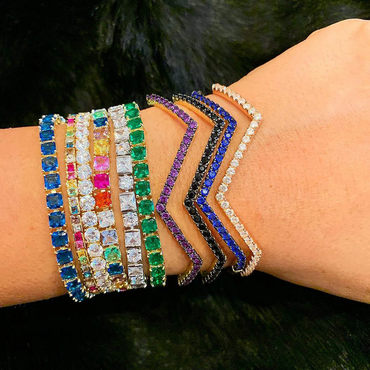 Rainbow Tennis Bracelet