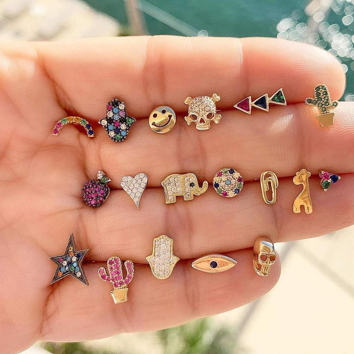 Green Cactus Mini Stud