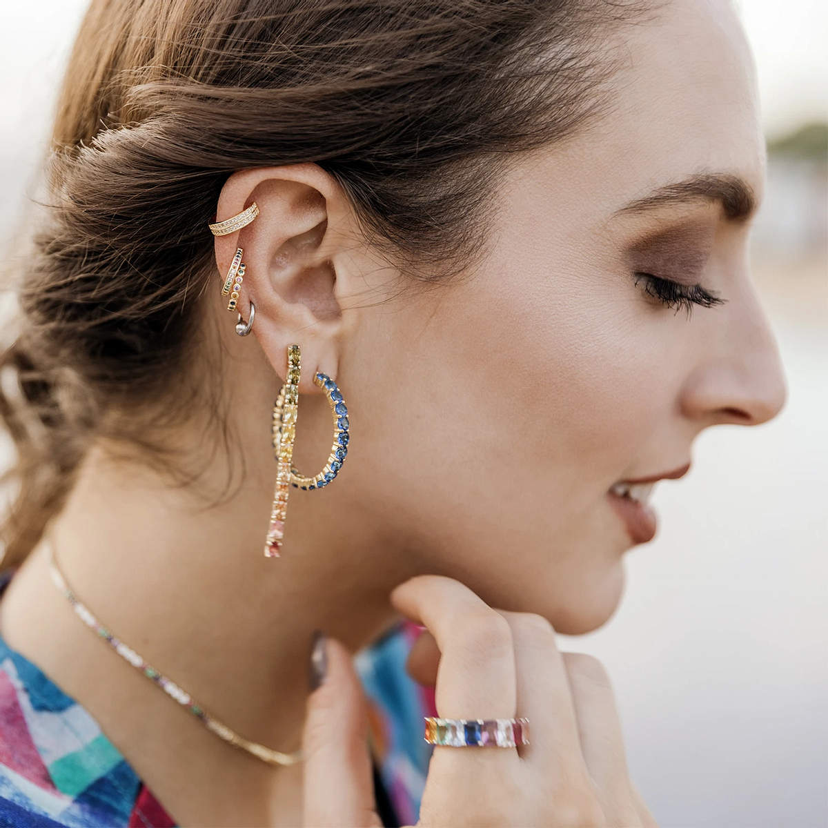 Mini Rainbow Ear Cuff