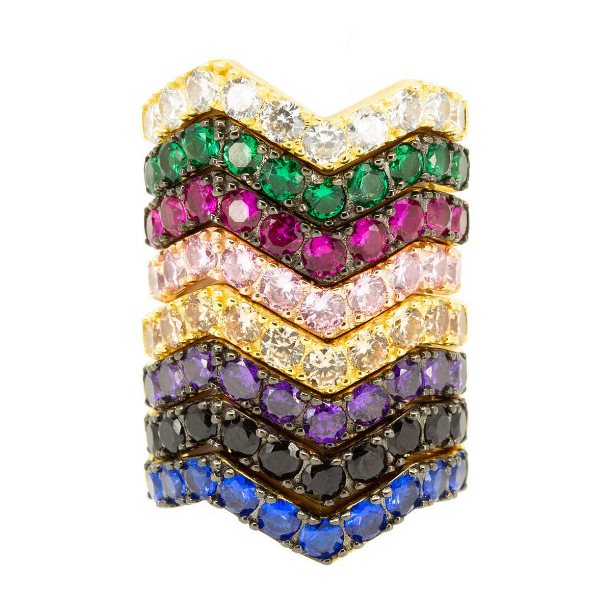 Champagne Zig Zag Ring