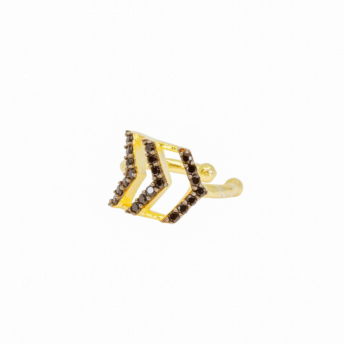 Onyx Chevron Ear Cuff