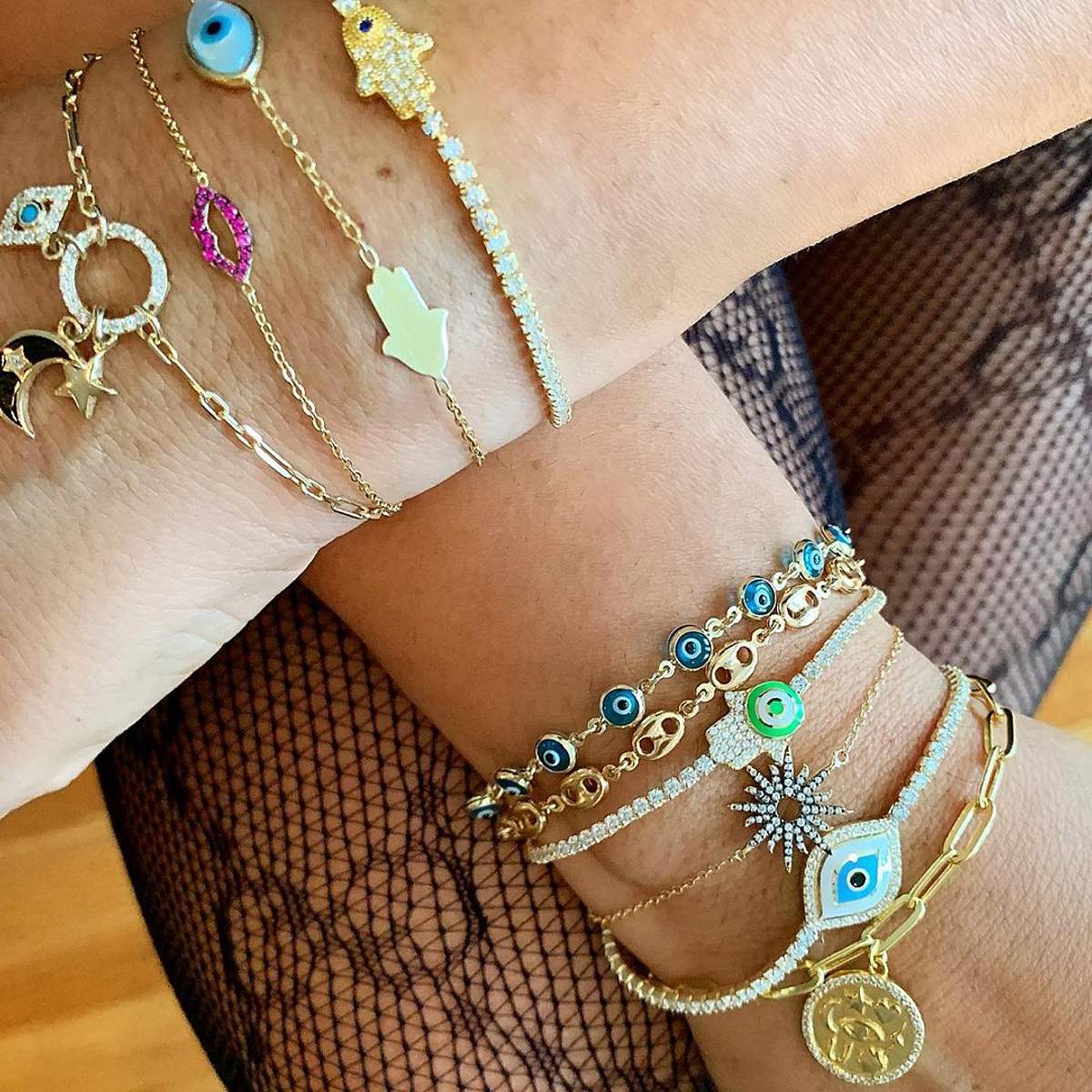 Green Hamsa Bracelet