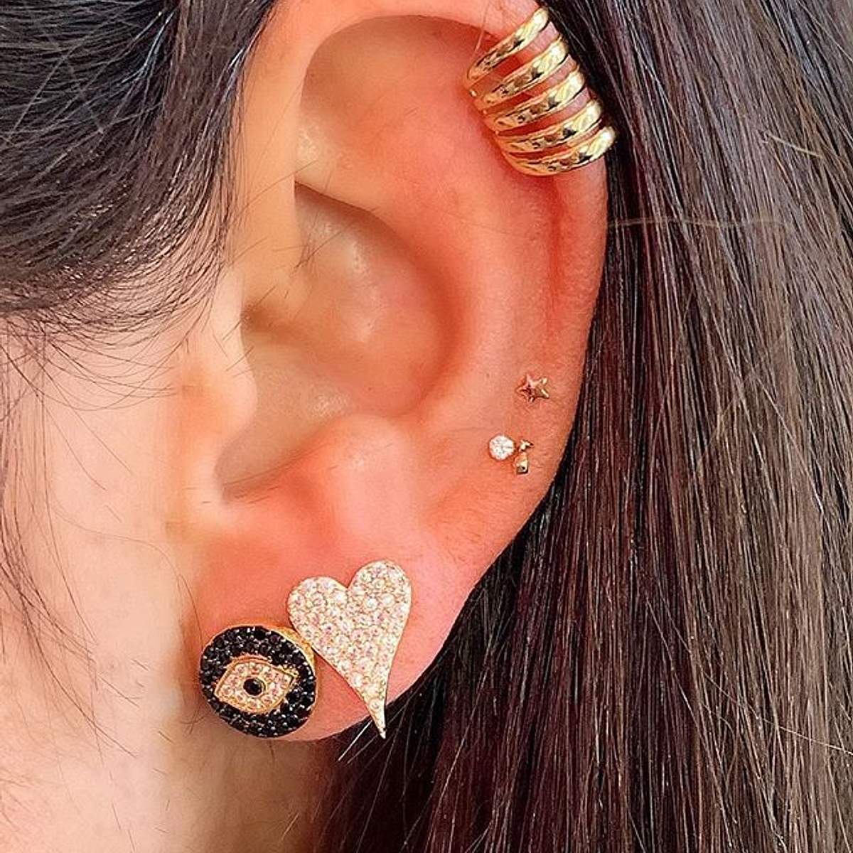 Happy Heart Paired Studs