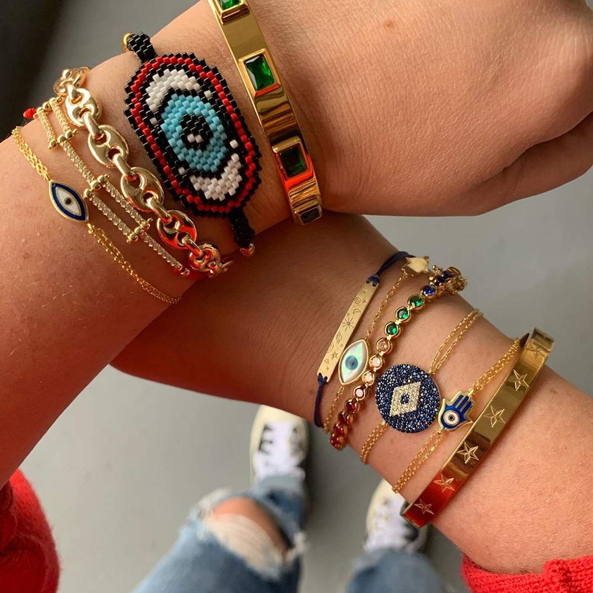 Indigo Hamsa Bracelet