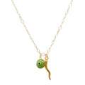 Double Dose Charm Necklace in Kelly Green