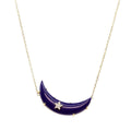 Blue Moon Celestial Crescent Pendant