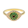 Seeing Green Evil Eye Ring