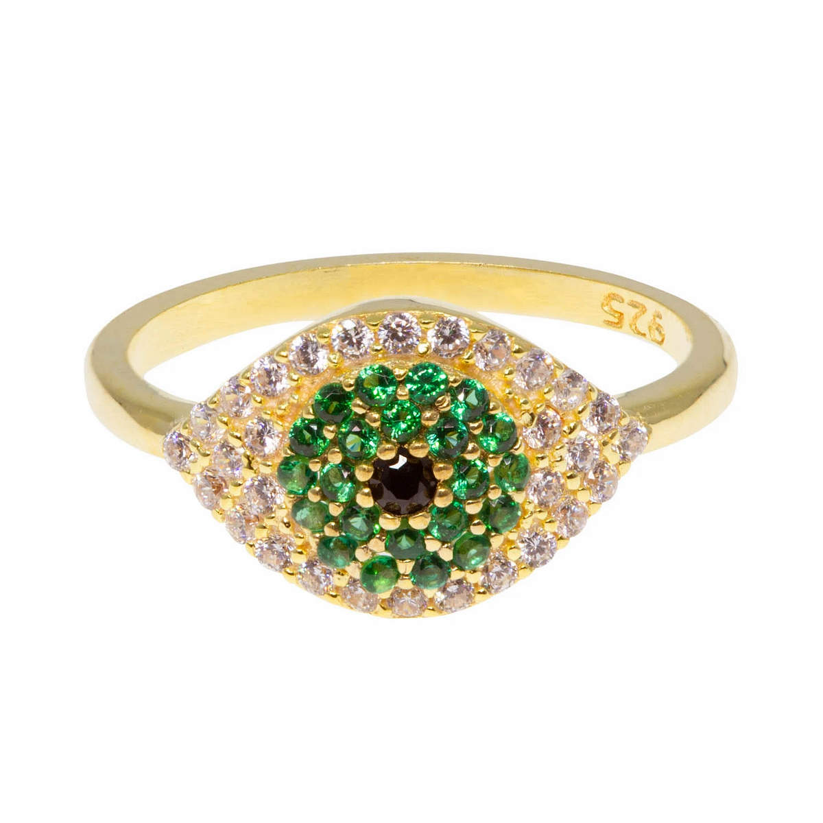 Seeing Green Evil Eye Ring