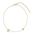 You're A Star Initial Bracelet in Crystal Clear