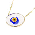 Antique Evil Eye Necklace in Clear