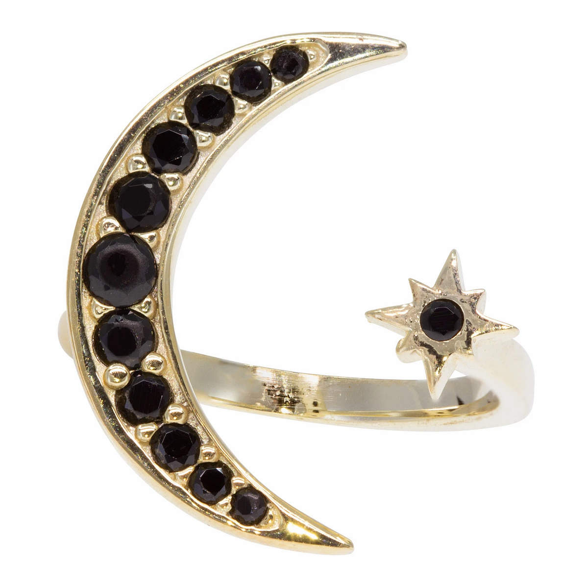 Midnight Moon Ring in Onyx