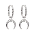 Trailblazer Hoops with Double Horn Charms