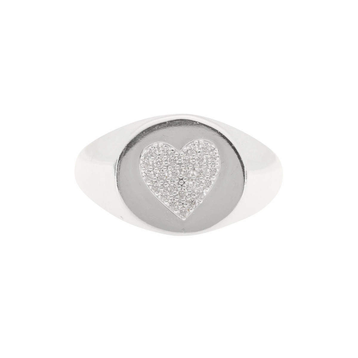 Sweetheart Signet Ring in Crystal