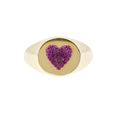 Sweetheart Signet Ring in Pink