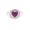 Sweetheart Signet Ring in Pink