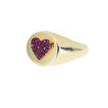 Sweetheart Signet Ring in Pink