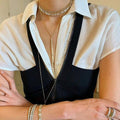 Crystal Bib Necklace in Clear