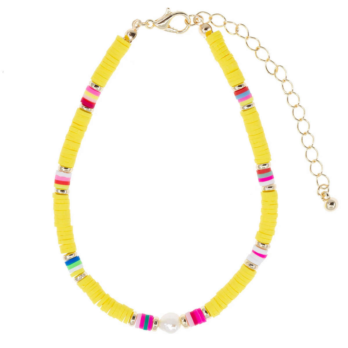 Pearl of the Ocean Anklet in Yellow