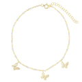 Mariposa Anklet in White