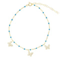 Mariposa Anklet in Sky Blue