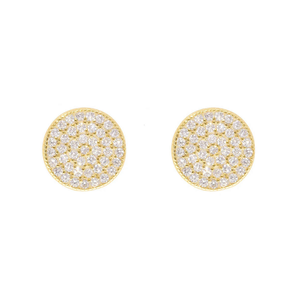 Crystal Meridian Earrings in Gold