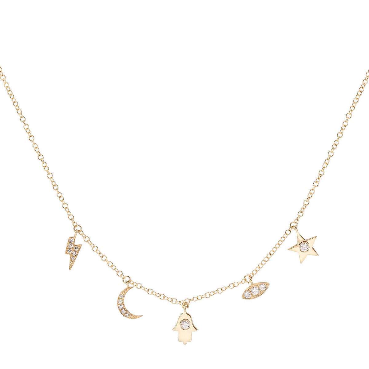 Charmed, I'm Sure Diamond Necklace (14K Gold)