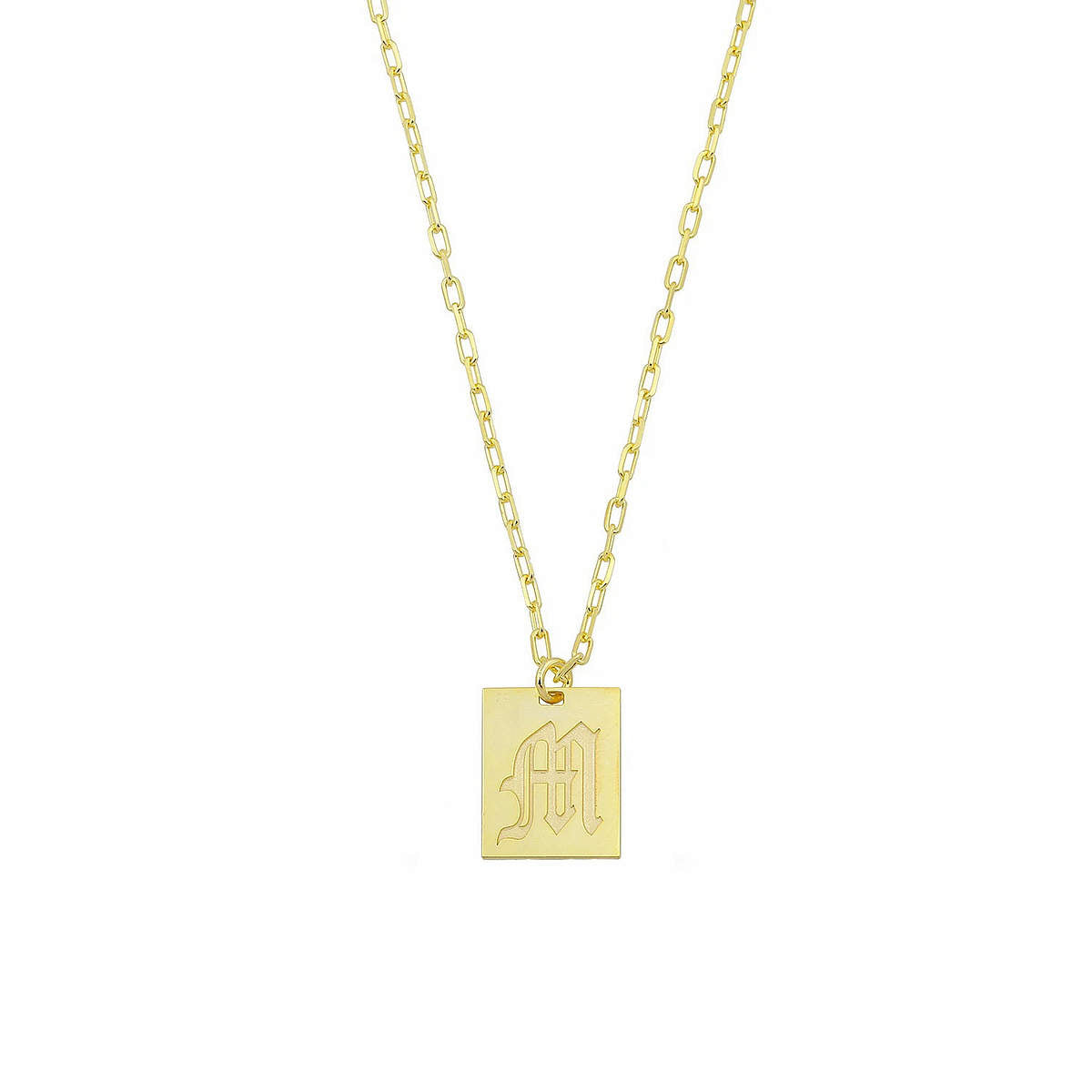 Illuminated Letter Initial Necklace