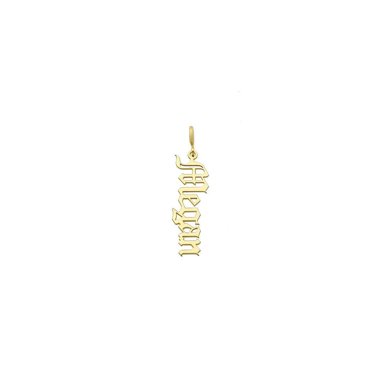 Gothic Script Nameplate Charm