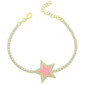 Pink Star Crystal Bracelet