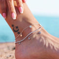 Clear Crystal Tennis Anklet