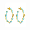 Antique Turquoise Hoops