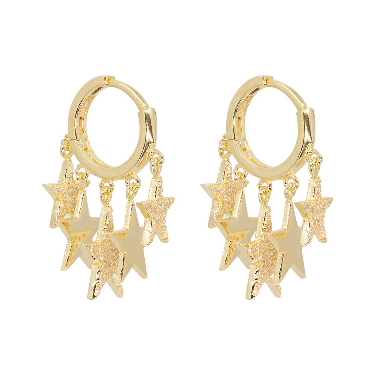 Star Spangled Clasp Hoops