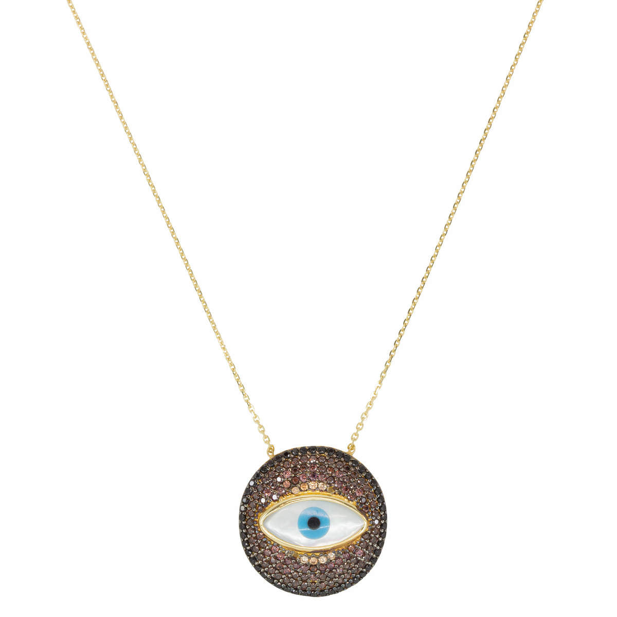 Ibiza Evil Eye Disk Necklace