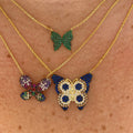Emerald Papillon Pendant Necklace