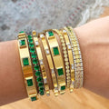 Square Emerald Tennis Bracelet