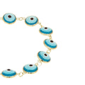 Blue Glass Bead Evil Eye Bracelet