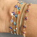 All-Seeing Evil Eye Anklet in Red