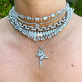 Punch Out Pavé Star Necklace
